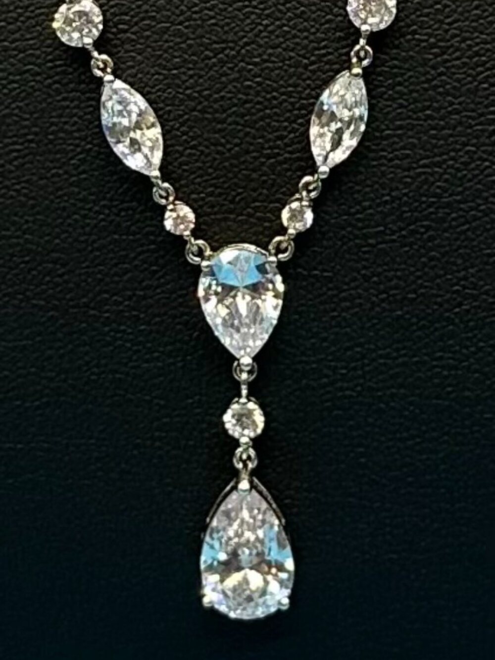 JCM CZ Silver-Tone Necklace